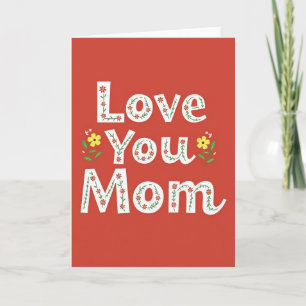 Cartão Tipográfico Amo Você Mamãe
