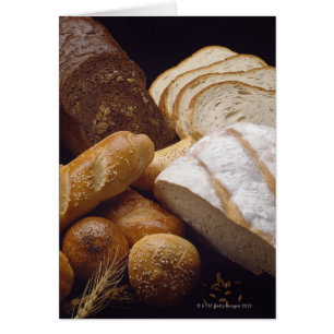 Cartão Tipos diferentes de pão do artesão