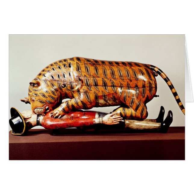 Cartão Tipu's Tiger, c.1790 (madeira) (Frente Horizontal)