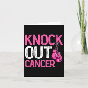Cartão Tire As Luvas De Boxin Cancer De Fita Rosa