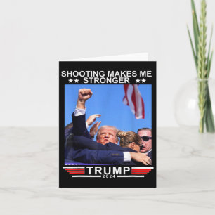 Cartão Tiro Me Torna Mais Forte Donald Trump 2024