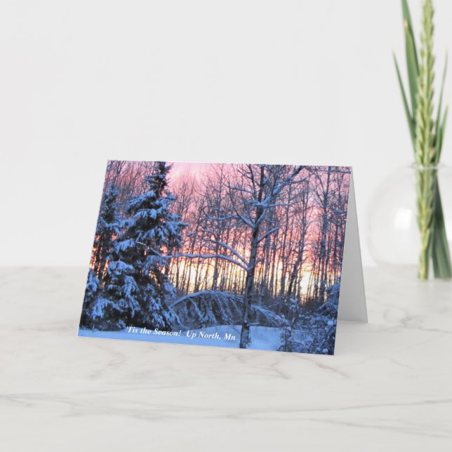 Cartão 'Tis a estação acima do feriado de inverno norte (Frente)