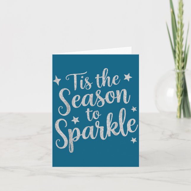 Cartão Tis The Season To Sparkle Christmas Xmas Holiday  (Frente)