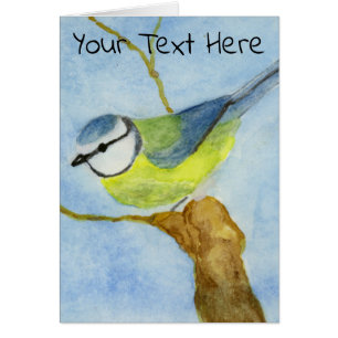 Cartão Tit azul de Eurasão