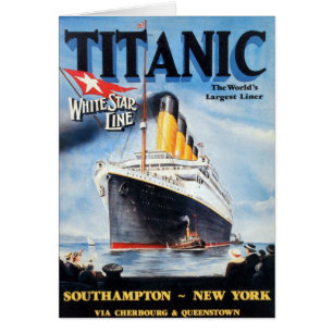 Cartão Titanic White Star Line - Maior Transatlântico do