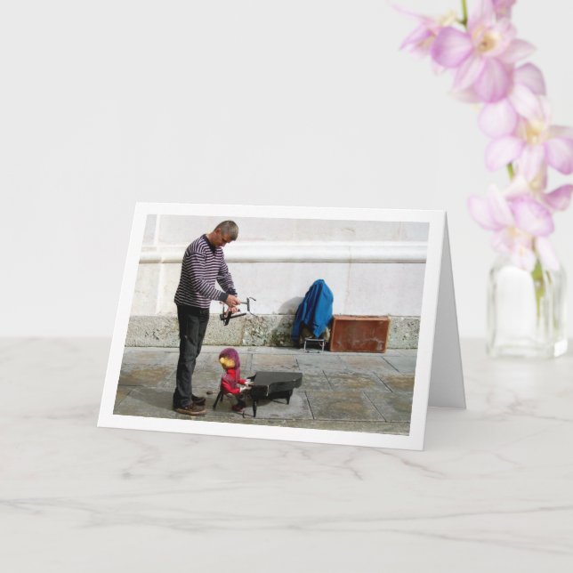 Cartão Títere de Rua na Áustria (Orquídea)