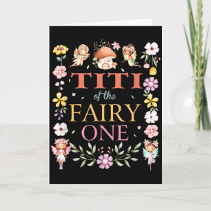 Cartão Titi Da Fada Um Aniversário de 1 Ano Menina Famíli