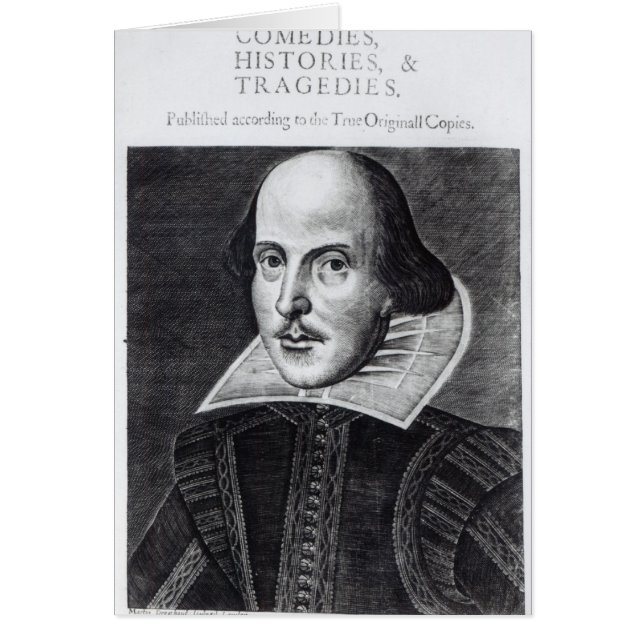 Cartão Titlepage, "Sr. William Shakespeares (Frente)