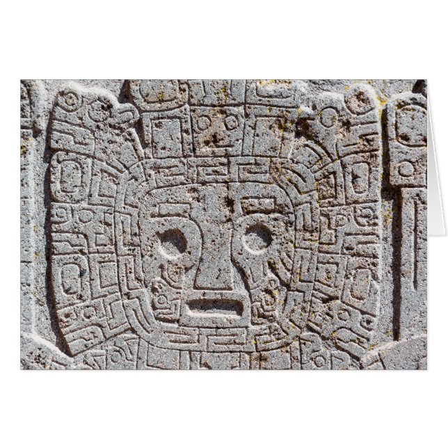 Cartão Tiwanaku Face (Frente horizontal)