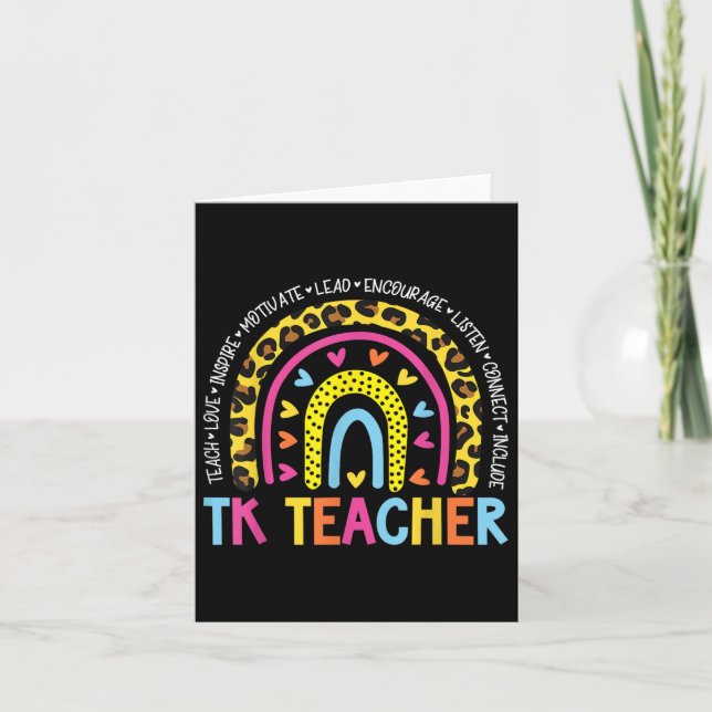 Cartão Tk Professora De Volta À Escola Professora Kid (Frente)