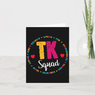 Cartão Tk Squad Teacher - Professor de Jardim de Infância