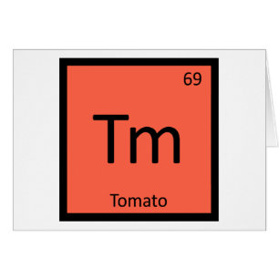 Cartão Tm - Símbolo da Tabela Periódica Química do Fruto 