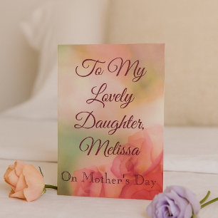 Cartão To a daughter on Mother's day