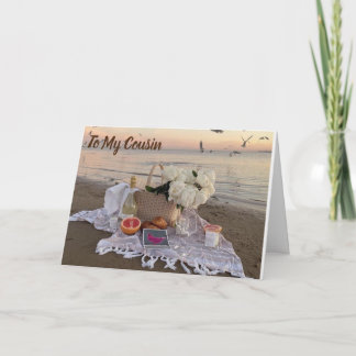 CARTÃO **TO MY BEAUTIFUL COUSIN** A ROSE CARD