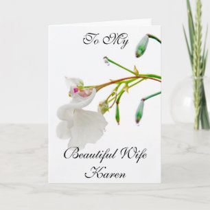 CARTÃO TO MY BEAUTIFUL WIFE GREETING CARD