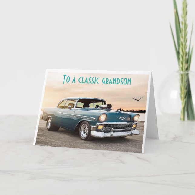 CARTÃO TO MY "CLASSIC GRANDSON" ENJOY YOUR BIRTHDAY  (Frente)