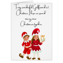 Cartão To my Wonderful Girlfriend at Christmas card