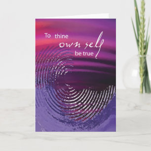 Cartão To Thine Own Self Be True Swirl