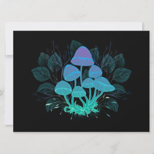 Cartão Toadstools em arbustos