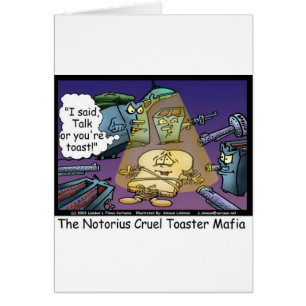 Cartão Toast Mafia Funny Offbeat Dons & Camisetas