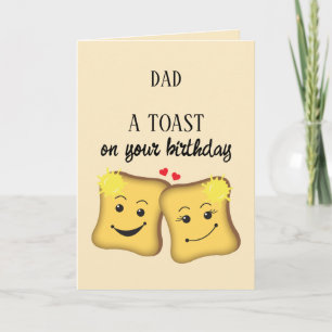 Cartão Toast on Your Burthday Engraçado Comida Pun