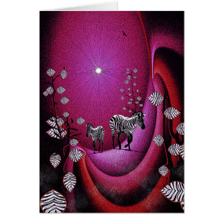 Cartão toca da zebra