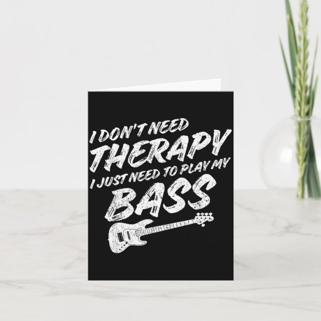 Cartão Tocado de Guitarra Engraçado Eu Só Preciso Tocar M (Frente)