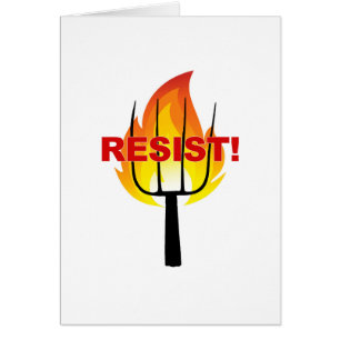 Cartão Tocha de resistência e garfo