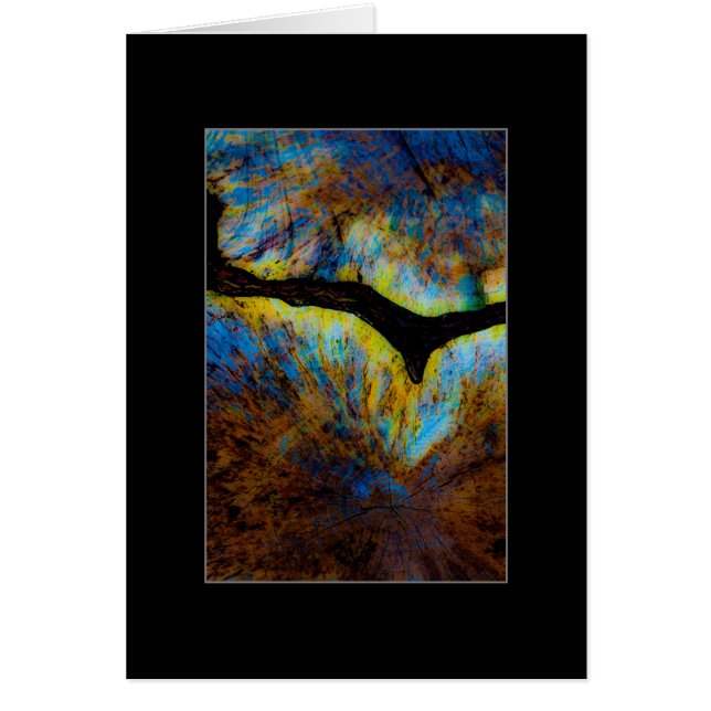 Cartão Toco de Árvore Abstrato (Frente)
