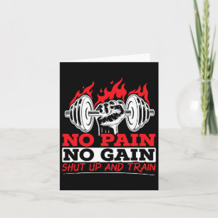 Cartão Toda Dor Sem Ganhos Gym Elevação de Peso Montagem