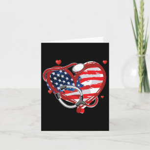 Cartão Toda Enfermeira Americana Bandeira Patriótica Usa