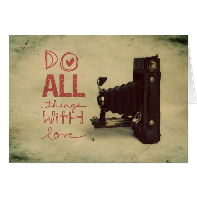 Cartão Todas as coisas com amor (Frente Horizontal)