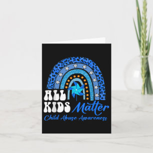 Cartão Todas as Crianças - Abuso Infantil Azul-Arco-Íris 