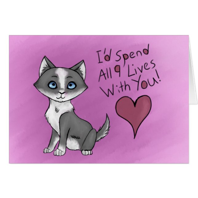 Cartão Todas as nove vidas (Frente Horizontal)