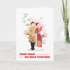 Cartão Today We Are Together folded invitation card