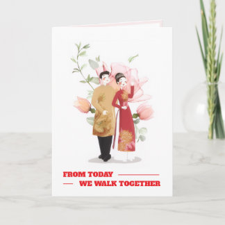 Cartão Today We Are Together folded invitation card