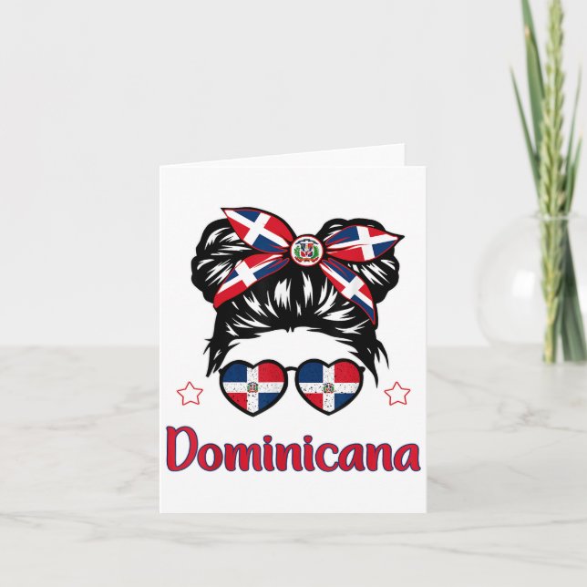 Cartão Toddler Girl Dominican Republic Flag Hispani (Frente)