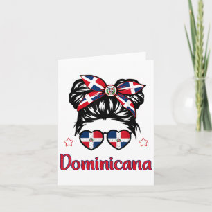 Cartão Toddler Girl Dominican Republic Flag Hispani