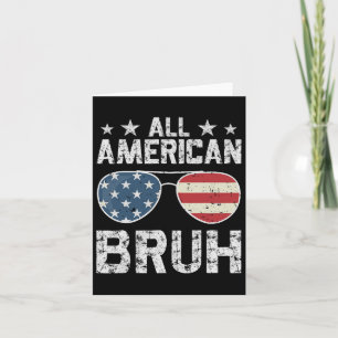Cartão Todo Americano Bruh 4 de julho Boy
