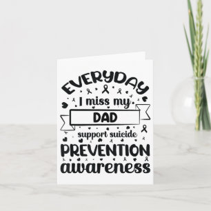 Cartão Todo dia sinto falta do meu Pai de apoio à prevenç