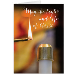 Cartão Todo o banquete das almas que ilumina a vela