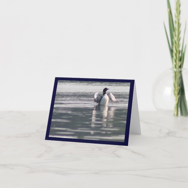 Cartão todo o um mergulhão-do-norte (Frente)