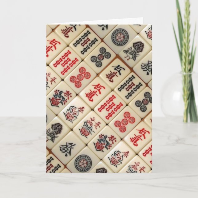 Cartão Todo-ocasião de Mahjong (Frente)