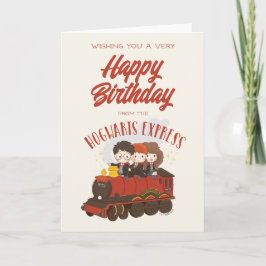 Cartão Todos a bordo dos Hogwarts Express Aniversário Mág