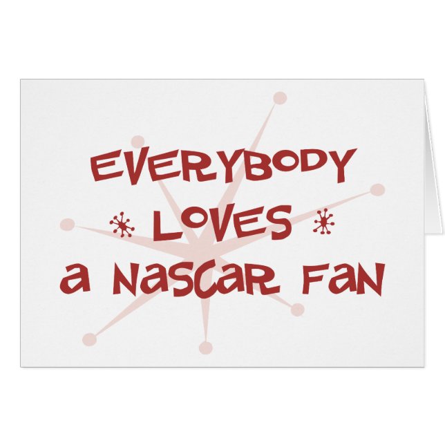 Cartão Todos ama um fã de NASCAR (Frente Horizontal)