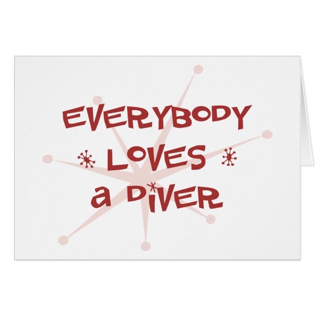 Cartão Todos ama um mergulhador (Frente Horizontal)