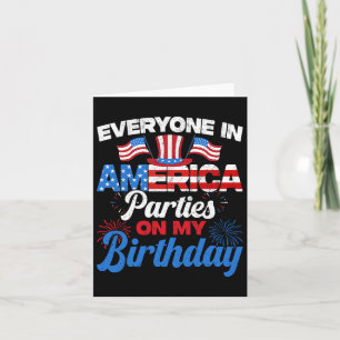 Cartão Todos Nos Partidos Americanos No Meu Aniversário,