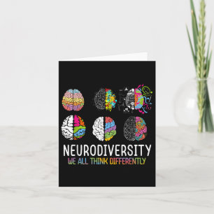 Cartão Todos Nós Pensamos Diferentemente A Neurodiversida