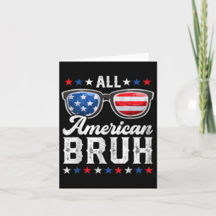 Cartão Todos Os Americanos Bruh 4 De Julho Meninos Patrió