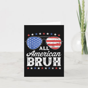 Cartão Todos Os Americanos Bruh 4 De Julho Meninos Patrió